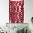 thumbnail image 4 of Fish Scale Tapestry, Overlapping Arc Shapes Traditional Pattern with Modern Design Print, Wall Hanging for Bedroom Living Room Dorm Decor, 40W X 60L Inches, Maroon Pink and Yellow, by Ambesonne, 4 of 5