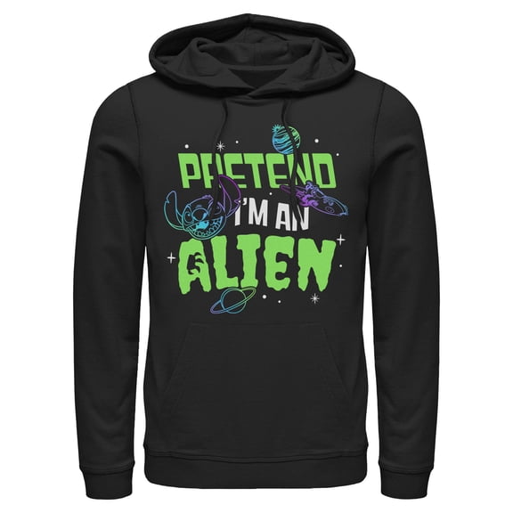 Mens Lilo & Stitch Pretend I'm An Alien Lightweight Hoodie