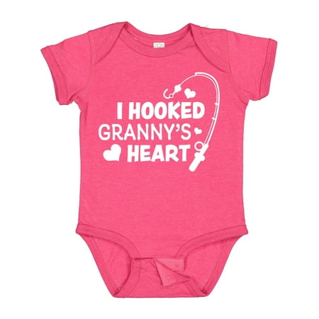 

Inktastic I Hooked Granny s Heart with Fishing Rod Gift Baby Boy or Baby Girl Bodysuit