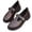 Brown, variant on Women's Leather Mary Jane Shoes T-Strap Chunky Platform Loafers Low Heel Non-Slip Casual Oxfords All-Day Comfort School & Work Shoes