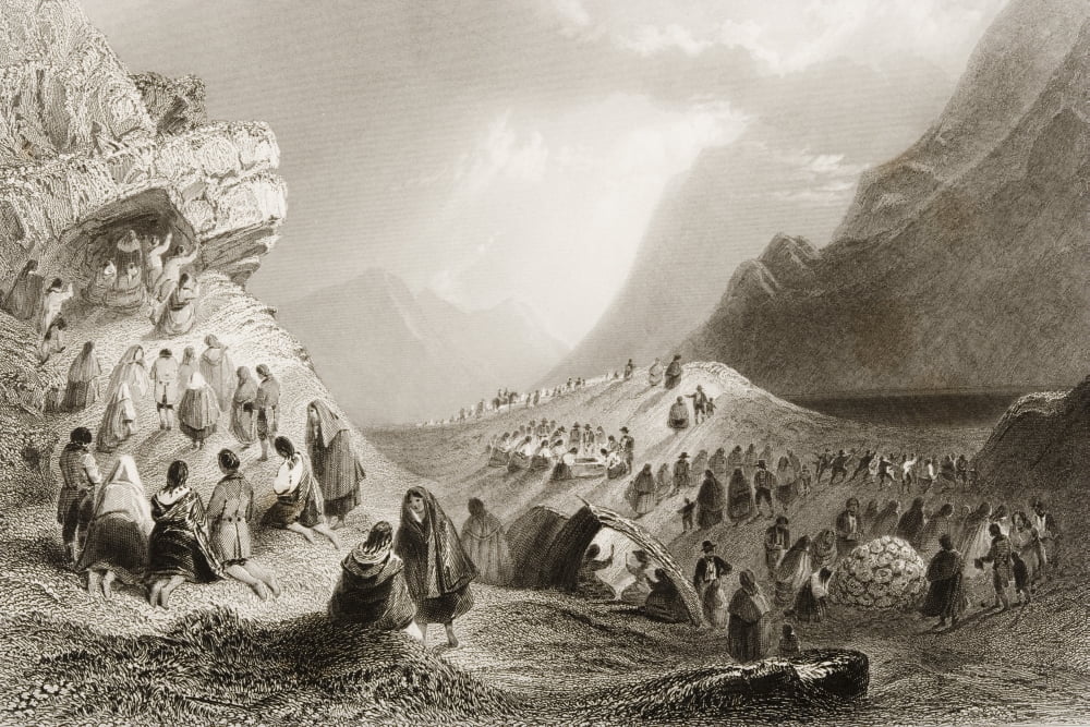 A Pattern In Connemara Ireland Drawn By WHBartlett Engraved By H Griffiths From The Scenery And Antiquities Of Ireland By NPWillis And JStirling CoyneIllustrated From Drawings By WHBartlett Published
