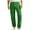 Green, variant on Man Solid-Color Corduroy Pocket Button Casual Loose Straight Leg Pants White