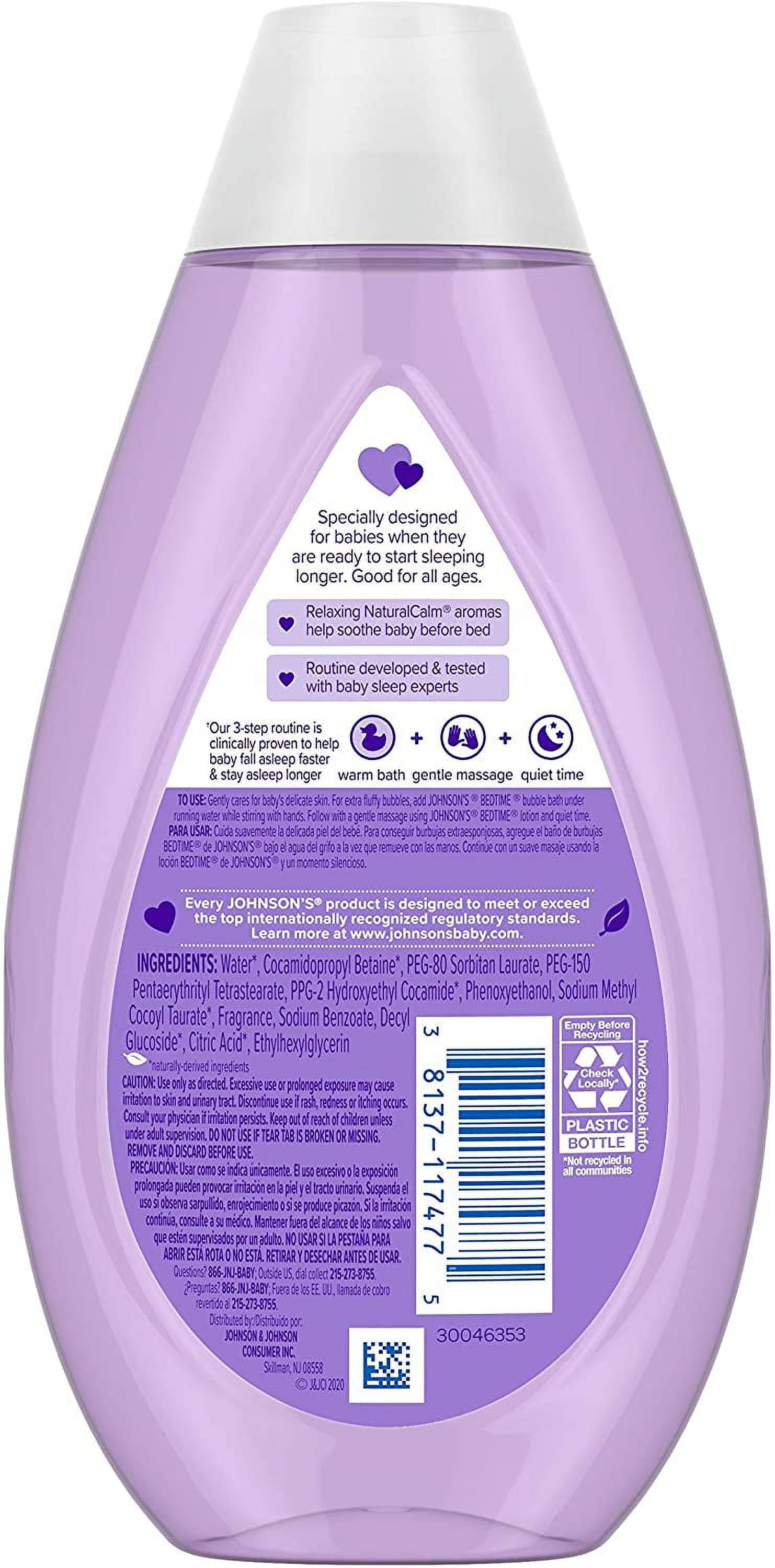 Johnson's Bedtime Baby Lotion with NaturalCalm Essences, Hypoallergenic & Paraben Free 13.6 oz (Pack of 3)