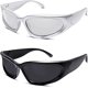thumbnail image 1 of Gafas de sol polarizadas Y2k Surround de dos lentes Gafas de sol ovaladas futuristas polarizadas Uv400 de moda Gafas de sol para mujeres y hombres para pescar, golf y conducir, 1 of 4