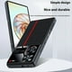 thumbnail image 2 of For ZTE nubia Z60 Ultra Case Leather + PC Hard Phone Cover Carbon Fiber Texture - Black Yellow, 2 of 4