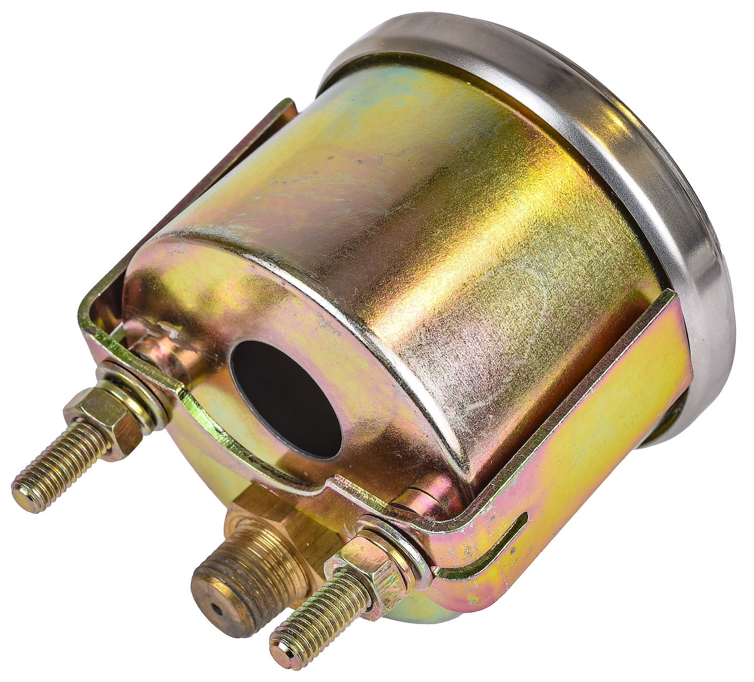 JEGS Oil Pressure Gauge [2 1/16 in. Mechanical, 0-100PSI with Silver Face]