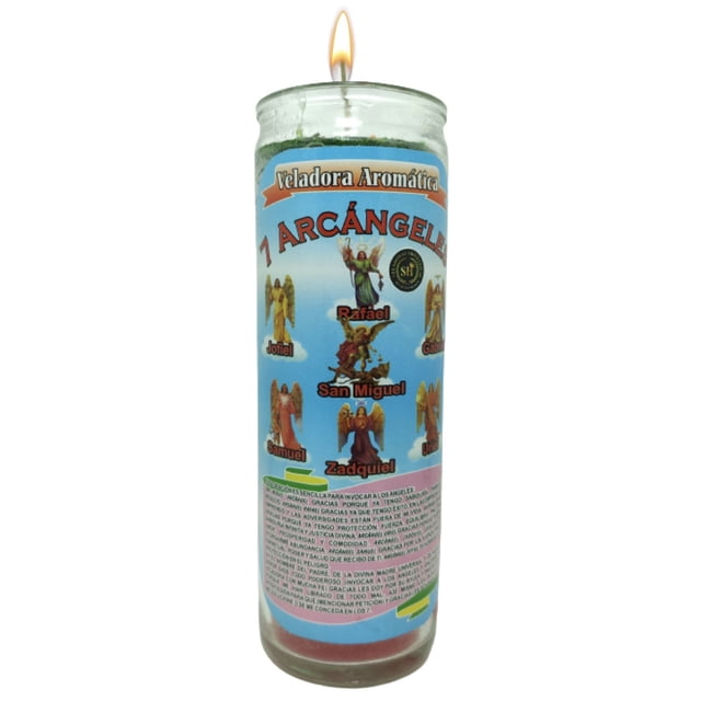Veladora 7 Arcángeles | Bienestar, Armnía, Protección, Vela Aromática de Intención Preparada