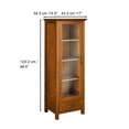 thumbnail image 4 of Teamson Home Tall Bathroom Cabinet Linen Storage Slim Design Glass Door Shelves, 4 of 8