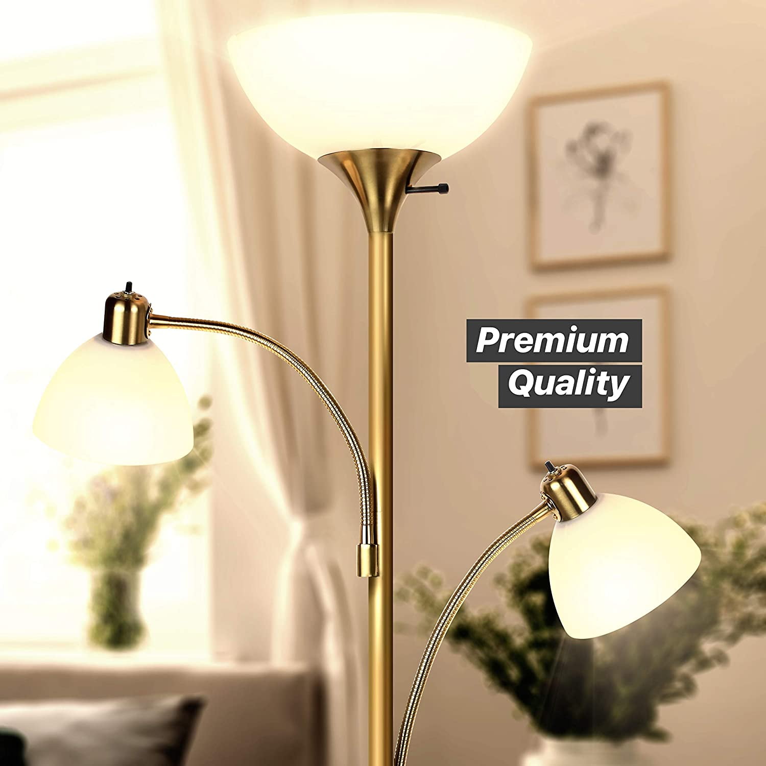 Buy MZDXJ Sky Dome Double High Brightness Torchiere Floor Lamp with 2