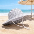 thumbnail image 5 of Jamicy Sun Hat for Boys Girls Summer Outdoor Wide Brim UPF 50+ Adjustable Strap Toddler Beach Hat for Boys & Girls, 5 of 9