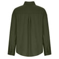 thumbnail image 5 of HOMBOM Long Sleeve Polo Shirts for Women Army Green Fall V-Neck Tops Classic Fit with Pocket Solid Ladies, 5 of 6
