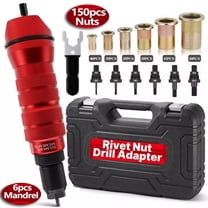 iMeshbean Pneumatic Drill Electric Rivet Nut Gun Adapter Riveter Rivnut M3-M10 150pcs