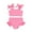Pink, variant on Tiny Cutey Toddler Girl Swimsuit Set Baby Solid Swimwear Summer Beach Bathing Suit Two Pieces for 4-5T