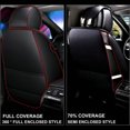 thumbnail image 6 of Novashion Red, PU Leather, Comfortable and Airbag Compatible, Front Seat Covers, 2 Pieces, 6 of 8