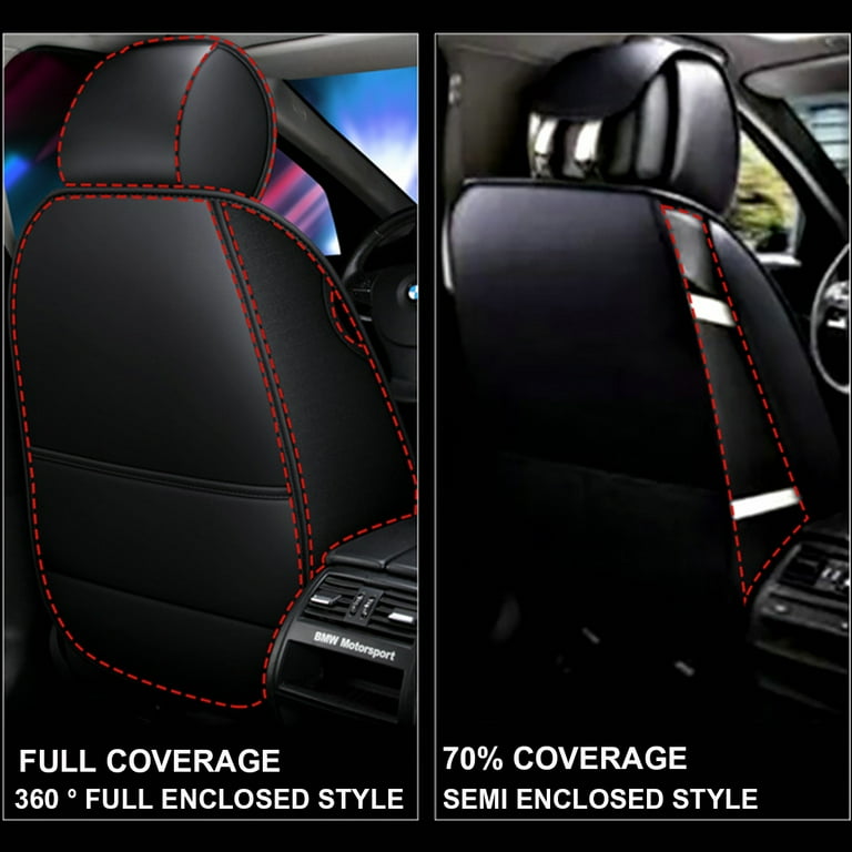 Huidasource Car Seat Covers, Leather Auto Seat Cushion Cover Universal Fit  for Most Cars Sedan SUV Pickup Truck, Fit for Honda Civic Nissan Compass  Sentra Focus Explorer(Full Set/Black&Red) - Yahoo Shopping