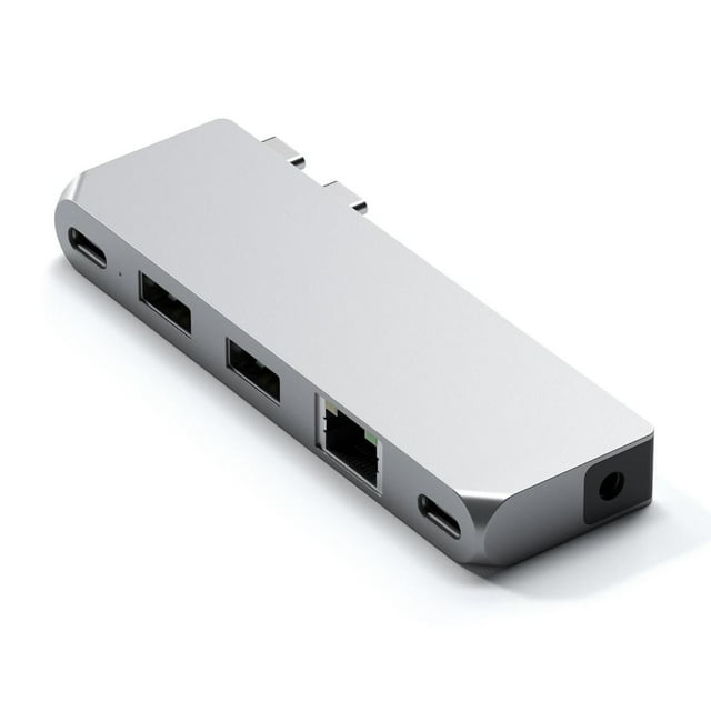 Hub Pro Mini SATECHI Plata USB4 con Ethernet y Jack de Audio para MacBook Pro/Air M2/M1