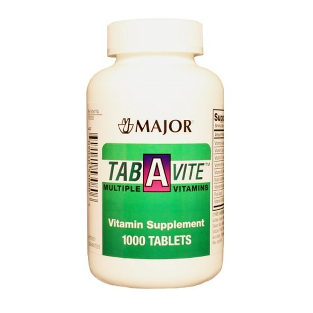 Major TabAVite Multiple Vitamin Supplement Tablets, 1000 Count