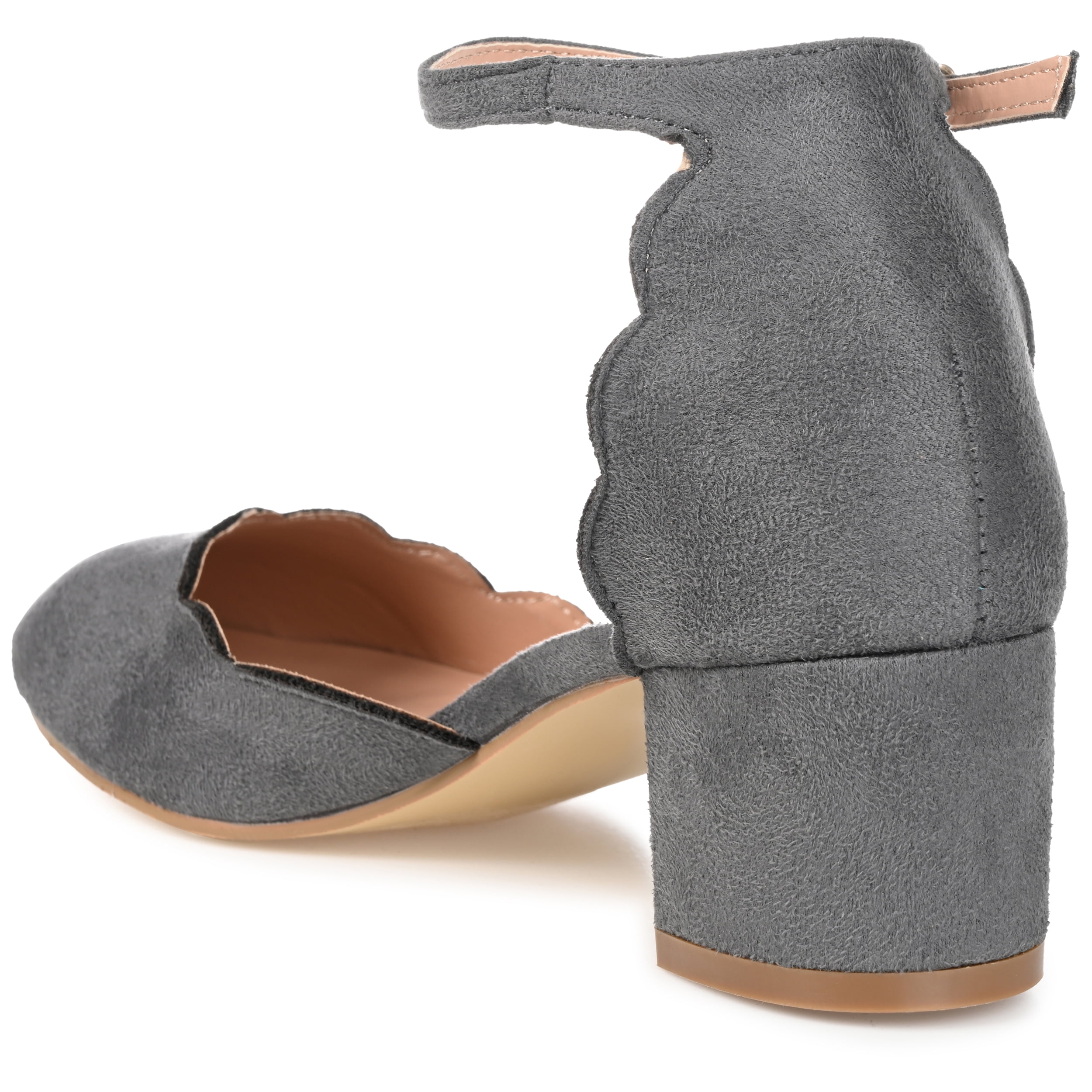 Journee Womens Edna Round Toe Low Block Heel Pumps, Widths Available