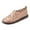 Beige, variant on SEANOPEN Deals Women's Ballet Flats Black PU Leather Dress Shoes Comfortable Casual Black Flats Round Toe Slip on Flats with Breathable Eyelets Summer Shoes Size 7 Beige
