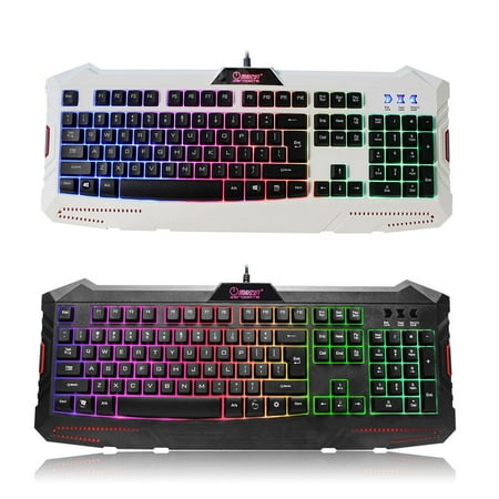 keyboard gaming backlight keys rainbow novelty mini wired walmart ktaxon multimedia usb zerodate x10 wire computer