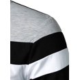 thumbnail image 4 of Polo Décontracté à Manches Longues pour Hommes T-Shirt en Coton Patchwork Contrasté, 4 of 5