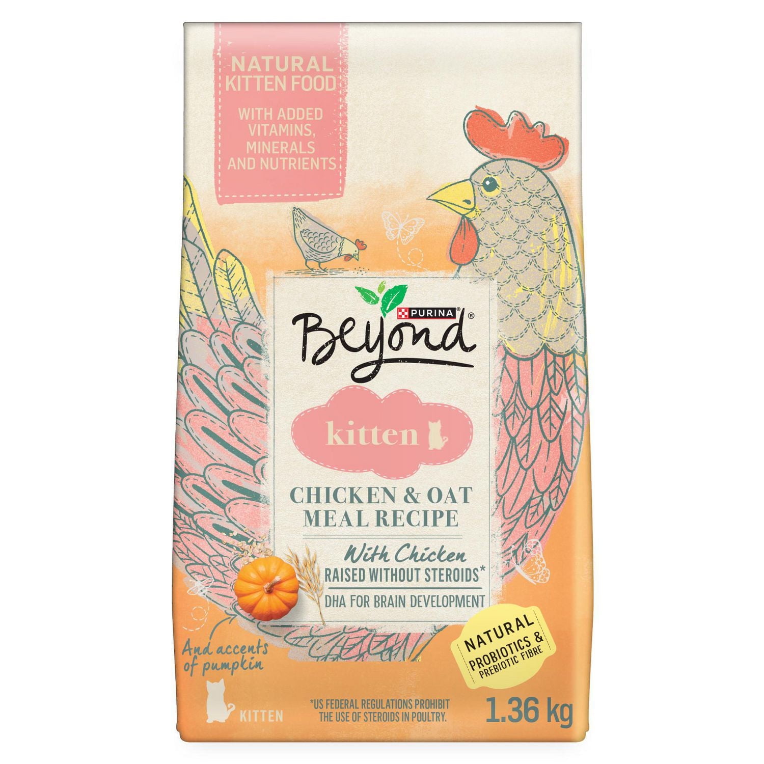 Beyond Chicken & Oat Meal Recipe, Dry Kitten Food 1.36 kg, 1.36 kg