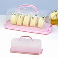 thumbnail image 2 of Rectangular Bread Box with Handle - Portable Loaf Cake Storage Container for Banana Bread, Pumpkin Bread & Pastries, Clear BPA-Free Food Keeper with Secure Lid, 2 of 9