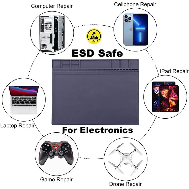 ESD Mobile Phone Repair Heat resistant Silicone Pad AE-ESD-REPAIR-MAT-23-34
