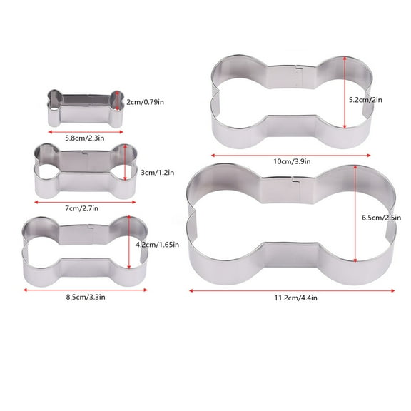 5Pc Cookie Cutters Clearance! Baked Dog Bone Biscuits Mould Stainless 5 Bone Mould Diy Cake Mould Biscuits Mould