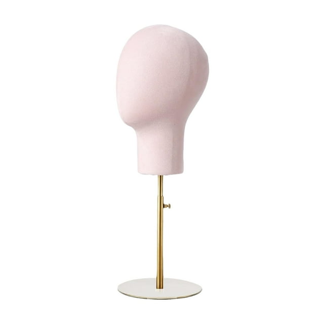 TISHITA Présentoir de Chapeau Tête de Mannequin Réglable pour Salon de Commerce Centre Commercial Rose