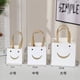 thumbnail image 2 of Zhuge Bolsas de embalaje para cajas de regalo, bolsas de regalo con ventana transparente, bolsas de papel kraft, bolsas de mano cuadradas (cara sonriente blanca, mediana), 2 of 5