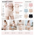 thumbnail image 3 of Cavosen Womens Lounge Shorts Loose Maternity Shorts Wide Leg Adjustable Waist Elastic Waist Pregnancy Shorts Solid Comfortable Summer Pants, 3 of 7