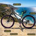 thumbnail image 5 of 24" Kids Bike for Boys and Girls Ages 6+, Akaber 120-Sound Kids Mountain Bike, Bicycle for Kids with Front Suspension, Carbon Steel Frame, Dual Disc Brakes, 5 of 8