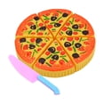 thumbnail image 2 of Imitation Pizza Bread Cutting Toy, Yellow Plastic Pizza Cake Toy, 6.6 Inch Kids Kitchen Cooking Puzzle, Play House Pretend Food and Educational Cutting Toy, 2 of 6