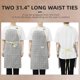 thumbnail image 5 of NLUS Paquete de 2 delantales de cocina impermeables con babero ajustable, suave delantal de chef con 2 bolsillos para hombres y mujeres (rayas grises/árboles grises), 5 of 5