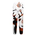 thumbnail image 4 of WXLWZYWL Women Merry Christmas Sweatpants Drawstring Jogger Snowflake Fun Print Elastic Waist Casual Trousers Warm Comfy Pants with Pockets, 4 of 5