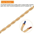 thumbnail image 3 of Retorcido Tela Cubierto Cable 2 Núcleos 18AWG 3,0m/9,84 Pies, Vintage Tejido Tela Electricidad Cable para Colgante Luz Bricolaje Proyecto, Lino, 3 of 5