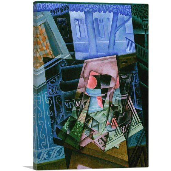 ARTCANVAS Still Life Before An Open Window Place Ravignan 1915 Canvas Art Print by Juan Gris - Size: 60" x 40" (0.75" Deep) (3-Piece)