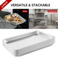 thumbnail image 5 of 6 Pack Aluminum Quarter Sheet Pan  13" X 9" Heavy Duty Commercial Baking Tray Reinforced Rim Warp-resistant Rust-free, 5 of 9