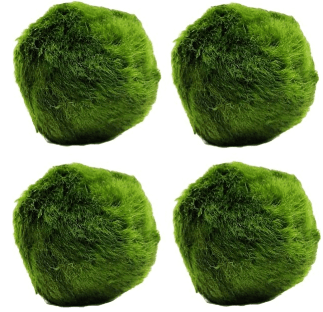 4 Pcs Moss Balls Artificial Aquarium Plants Natural Green Moss Balls