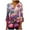 F Multicolor, variant on Womens 3/4 Bell Sleeve Button V-Neck Tunics Casual Lightweight Ruffled Slim Fit Blouse Trendy Floral Print Henley Shirts Comfy Swing Pleated Tops
