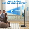 thumbnail image 4 of Swivel Floor TV Stand with Mount for 32-60 inch TVs up to 88 lbs, Height Adjustable Tall TV Stand with Wood Base, Saving Space Design for Bedroom, Living Room and Corner, Max VESA 400x400mm, 4 of 9