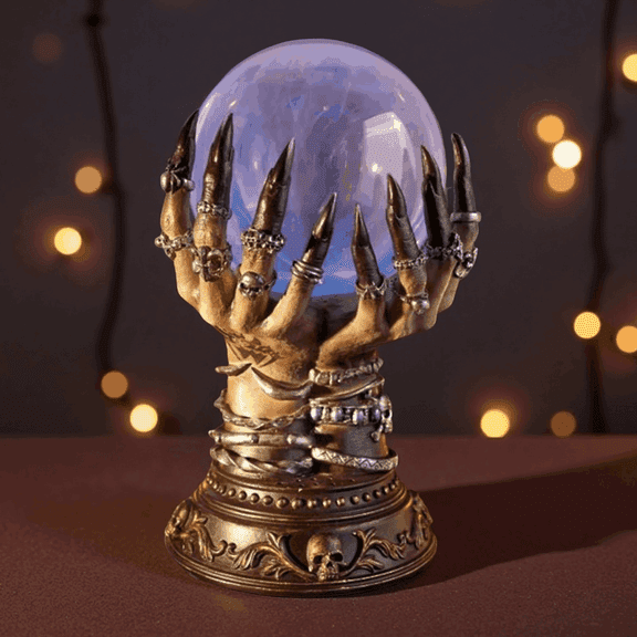 Resin Creative Skull Head Glass Lightning Plasma Ball Touch Sensitive Night Light Lamp Novelty Toy for Parties,Home,Kids,Bedroom,and Gifts