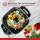 thumbnail image 3 of Sartén eléctrica Holstein Housewares de 30 cm - 1400 W con control de temperatura ajustable, revestimiento antiadherente sin PFOA, asas frías al tacto, olla multifunción, color rojo, 3 of 5