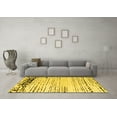 thumbnail image 3 of Ahgly Company Indoor Rectangle Solid Yellow Modern Area Rugs, 7' x 10', 3 of 4