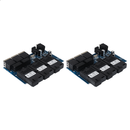 2X Ethernet Fiber Switch 100M PCBA Board Optic Media Converter 20Km 3 Fiber 3 RJ45 Support RPOE Simplex SC Fiber Switch