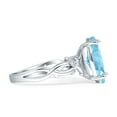 thumbnail image 2 of Marquise Split Infinity Ring Aquamarine Cubic Zirconia White Tone 925 Sterling Silver, Size 7, 2 of 5