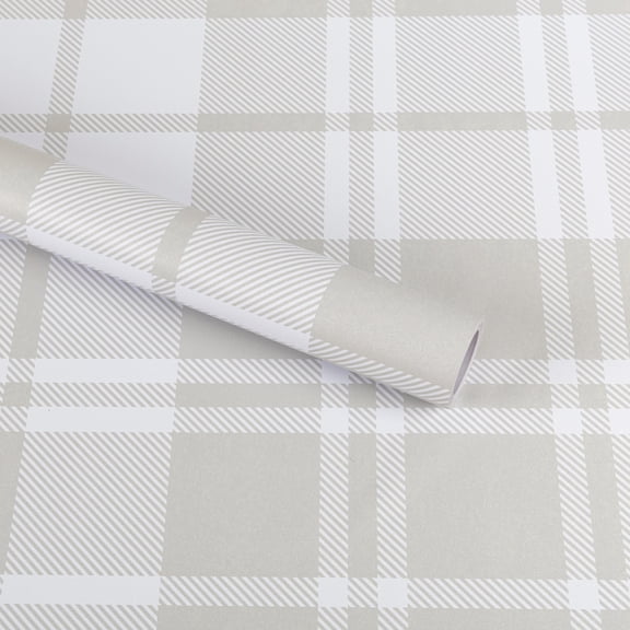 Abyssaly Beige Plaid Peel and Stick Wallpaper 17.3 in × 118.1 in Modern Contact Paper Self-Adhesive Removable Wallpaper for Home Decor