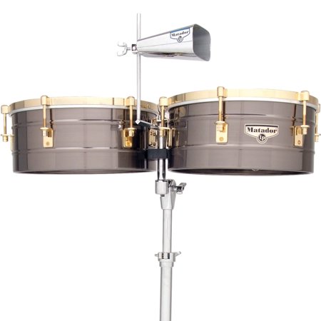 LP エルピー ティンバレス M257-BNG LP Matador Timbales 14inch &amp; 15inch Shells Brushed Nickel Gold Tone