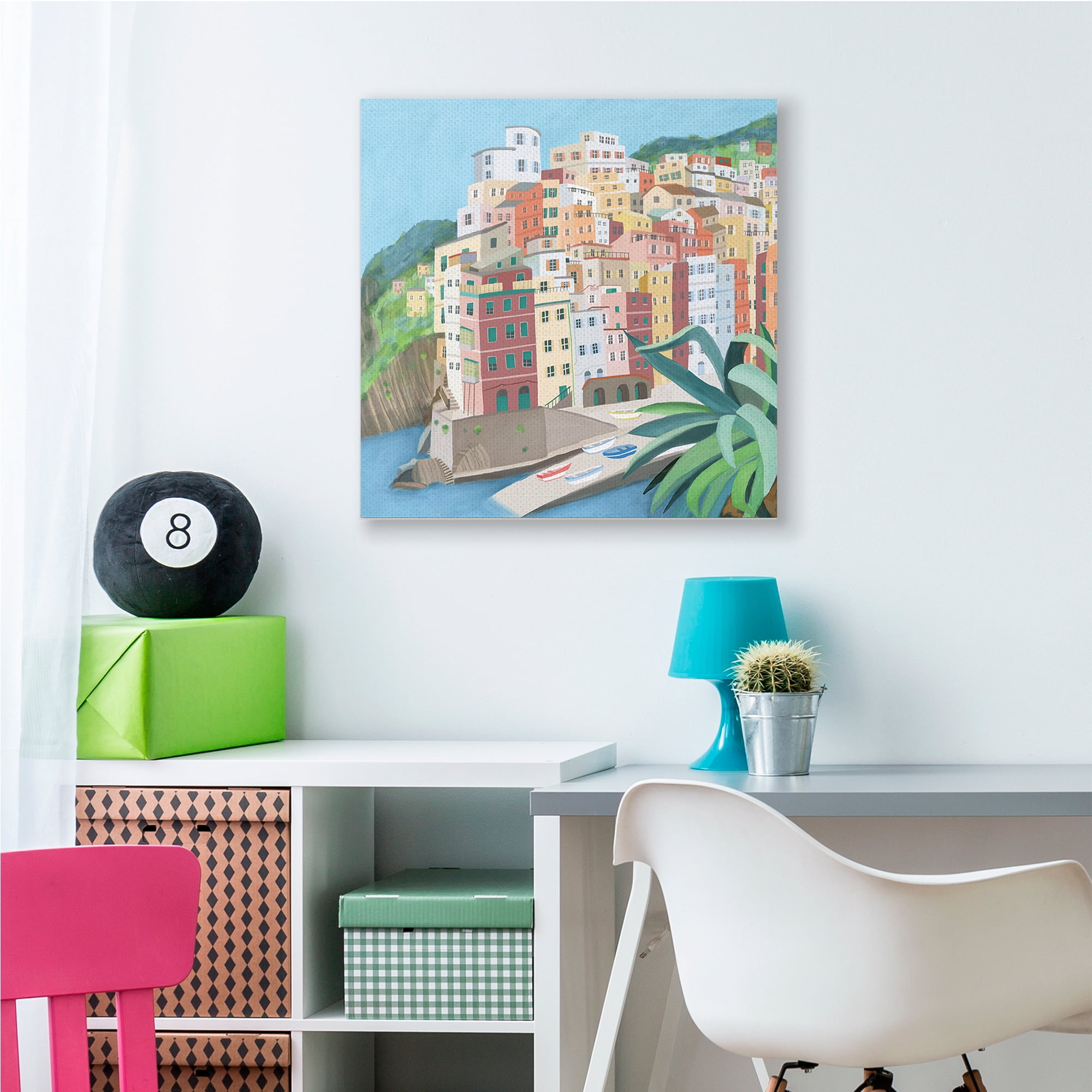 Stupell Industries Italian City Port Seaside Urban Skyline,36 x 36,Designed by Carla Daly